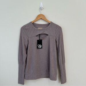Chaser Tops Womens Small Purple Knit Long Sleeves Blouse Sweater New